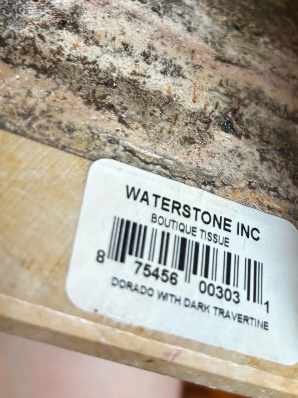 Marble travertine Tissue Box (vintage)